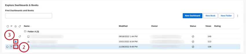 Hover your mouse over the item so that an outline of a star becomes visible next to its name. Click the star icon so that the star becomes dark.