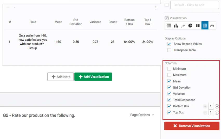 les colonnes sélectionnées dans le volet dédition correspondent aux colonnes du tableau
