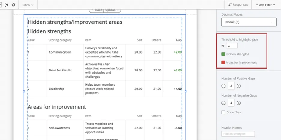 Configuración de color para los campos enumerados