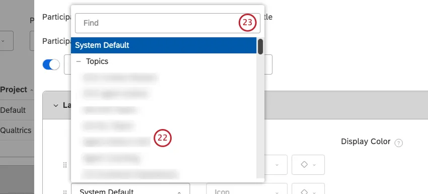 searching category models from the menu