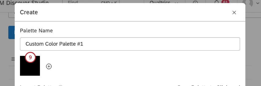 black square under palette name