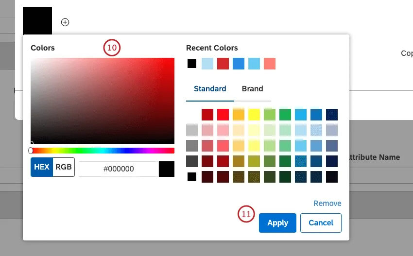 choosing a hex color