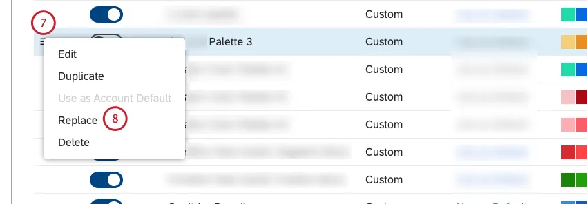 user interface described in steps
