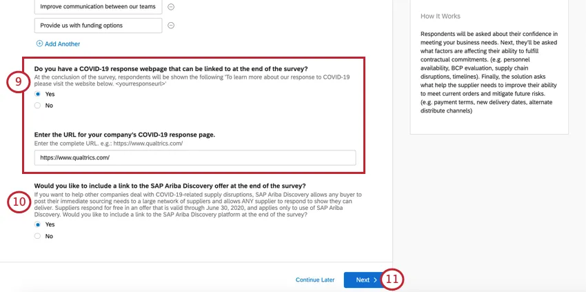pergunta de múltipla escolha, sim ou não. No canto inferior direito está o botão azul avançar )