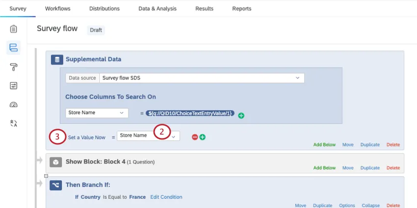 on the left is the set a value now button, and on the right is a menu to select the field you want to use