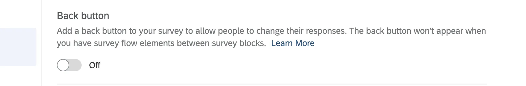 Bascule du bouton «&nbsp;Retour&nbsp;»