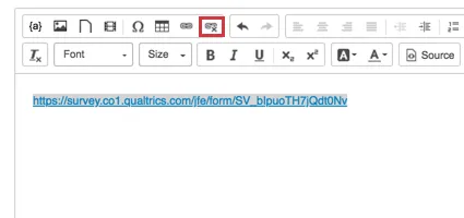 Il collegamento è evidenziato e si sta facendo clic sullicona di interruzione del collegamento