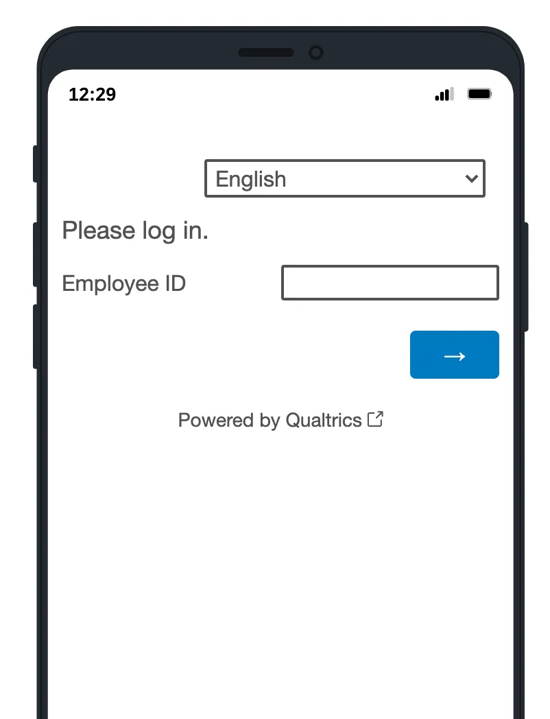 Imagem de um telefone em que alguém está fazendo login no pesquisa