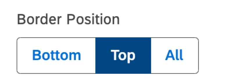 Configuração da posição da borda