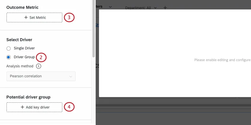 ein Widget. Die Treibergruppe ist als Treiber ausgewählt.