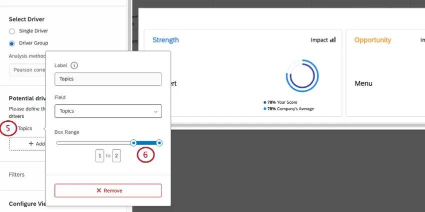 image of editing the top/bottom box of a topic field. the box is adjusted to be the top value.