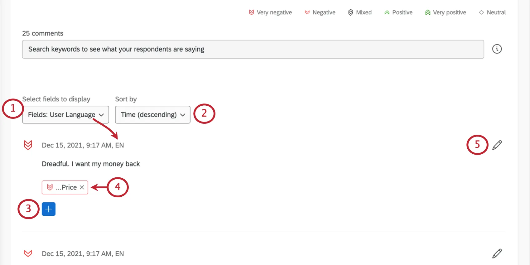 Anzeigen einer Antwort in text iq