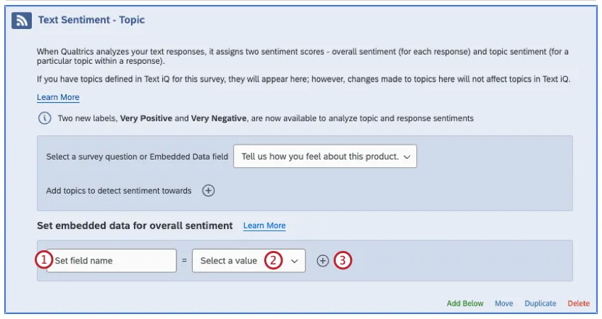 Adding sentiment fields