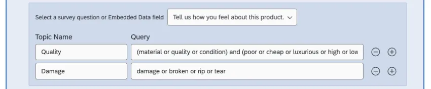 Topics defined as below