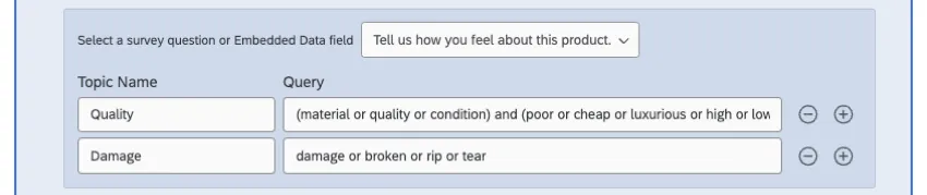 the example survey flow