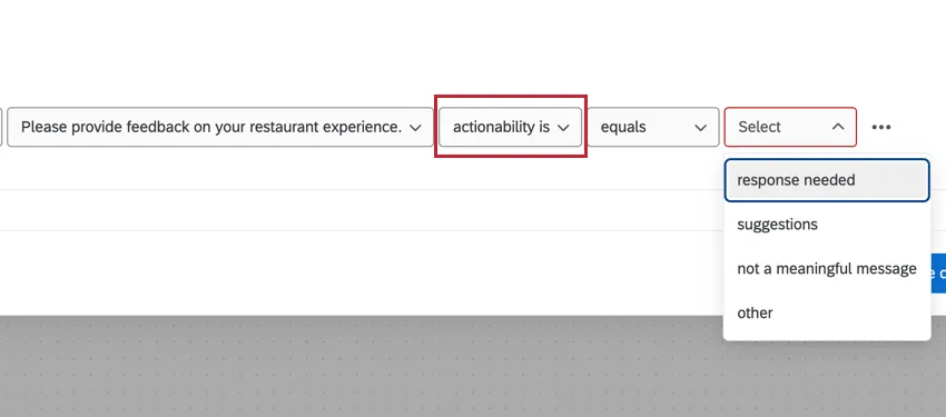 building a condition based on actionability