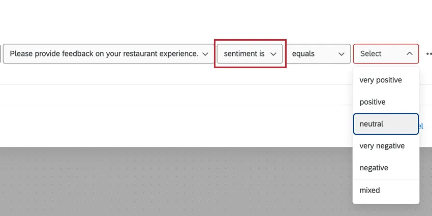 building a condition based on sentiment