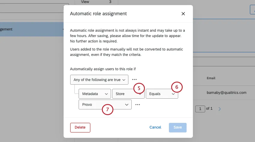 building the metadata conditional statement