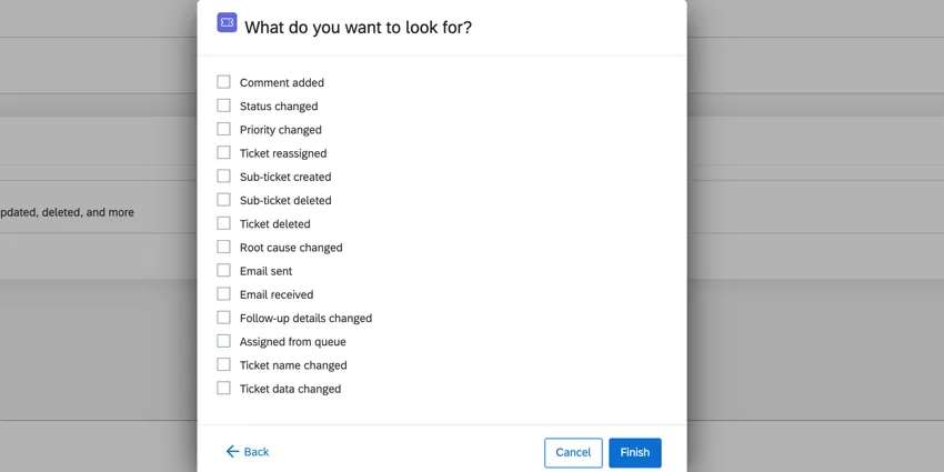the types of ticket events