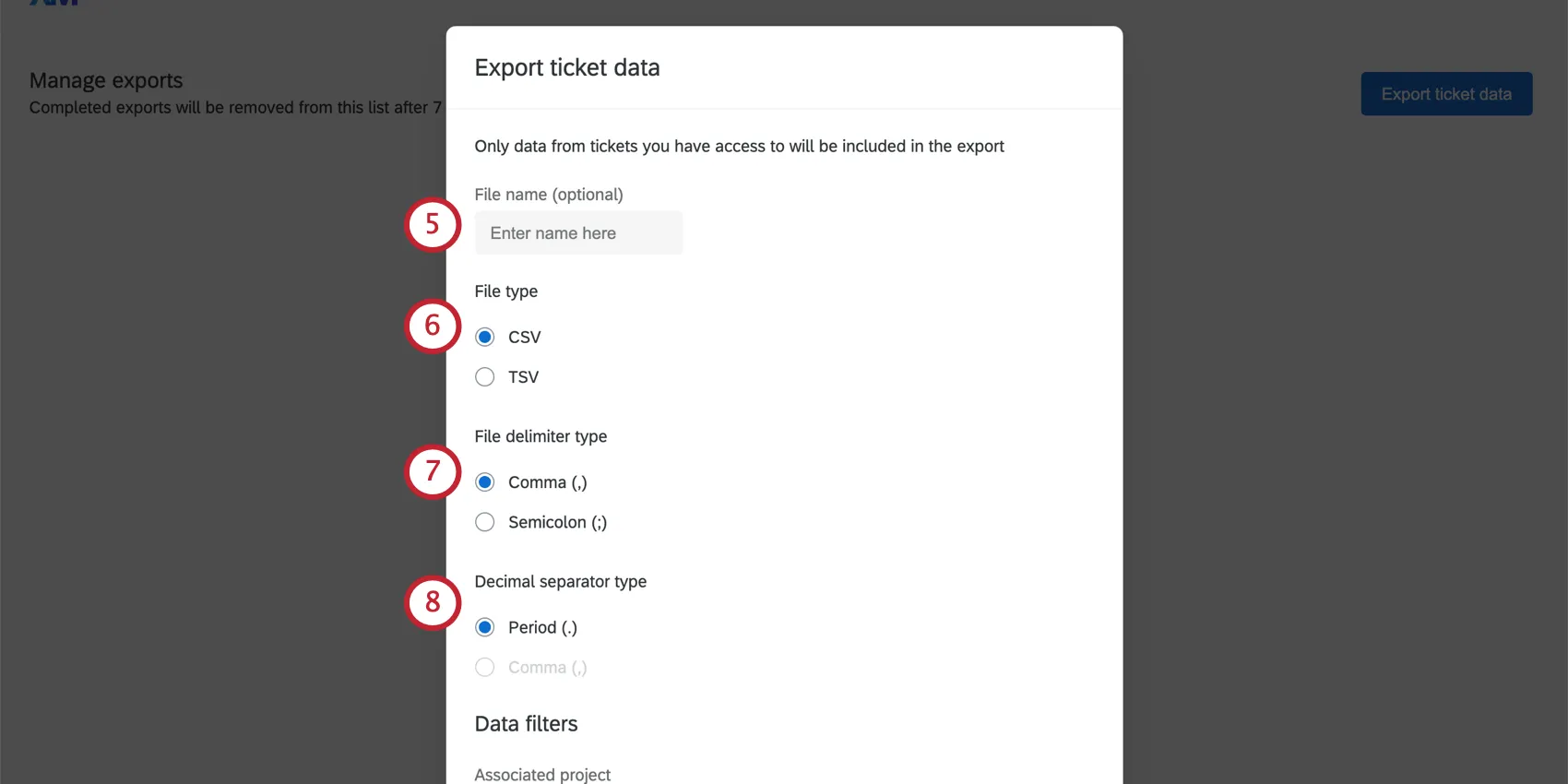 New window opens - fields described in steps are listed