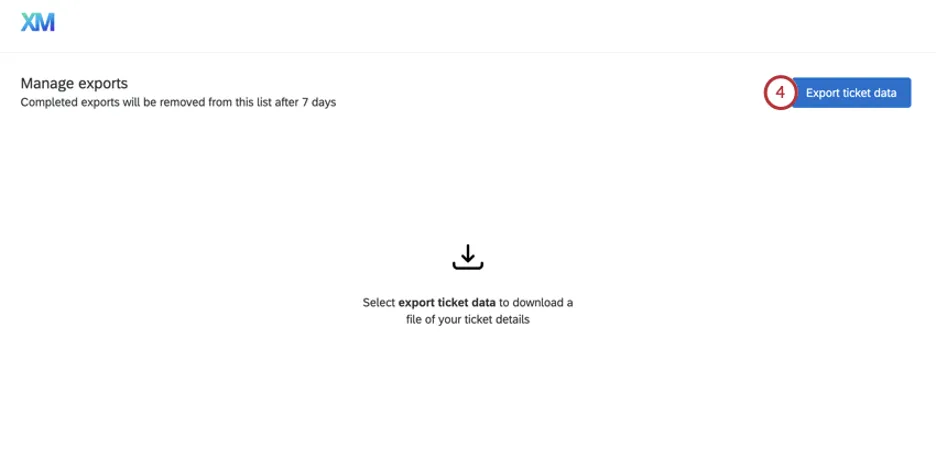 Brought to a new page. Button to export in upper-right