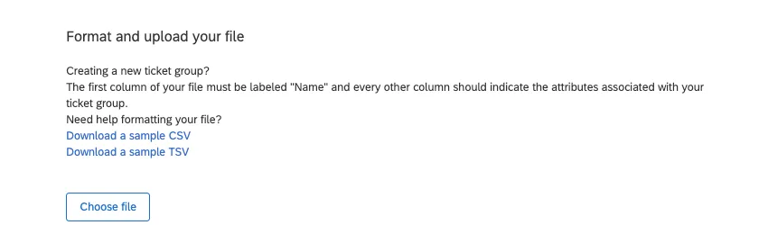 sample files in the ticket group upload page