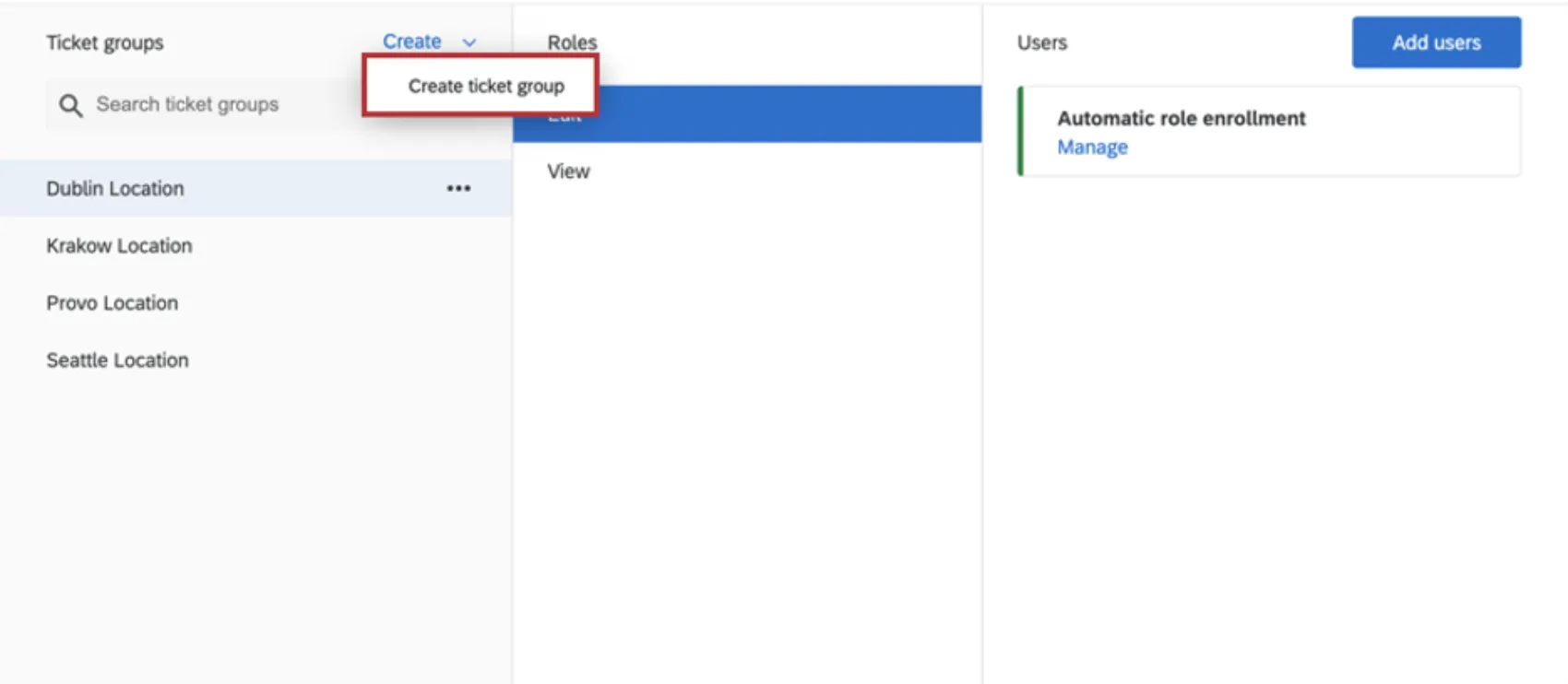 Schaltfläche „Anlegen“ oben links