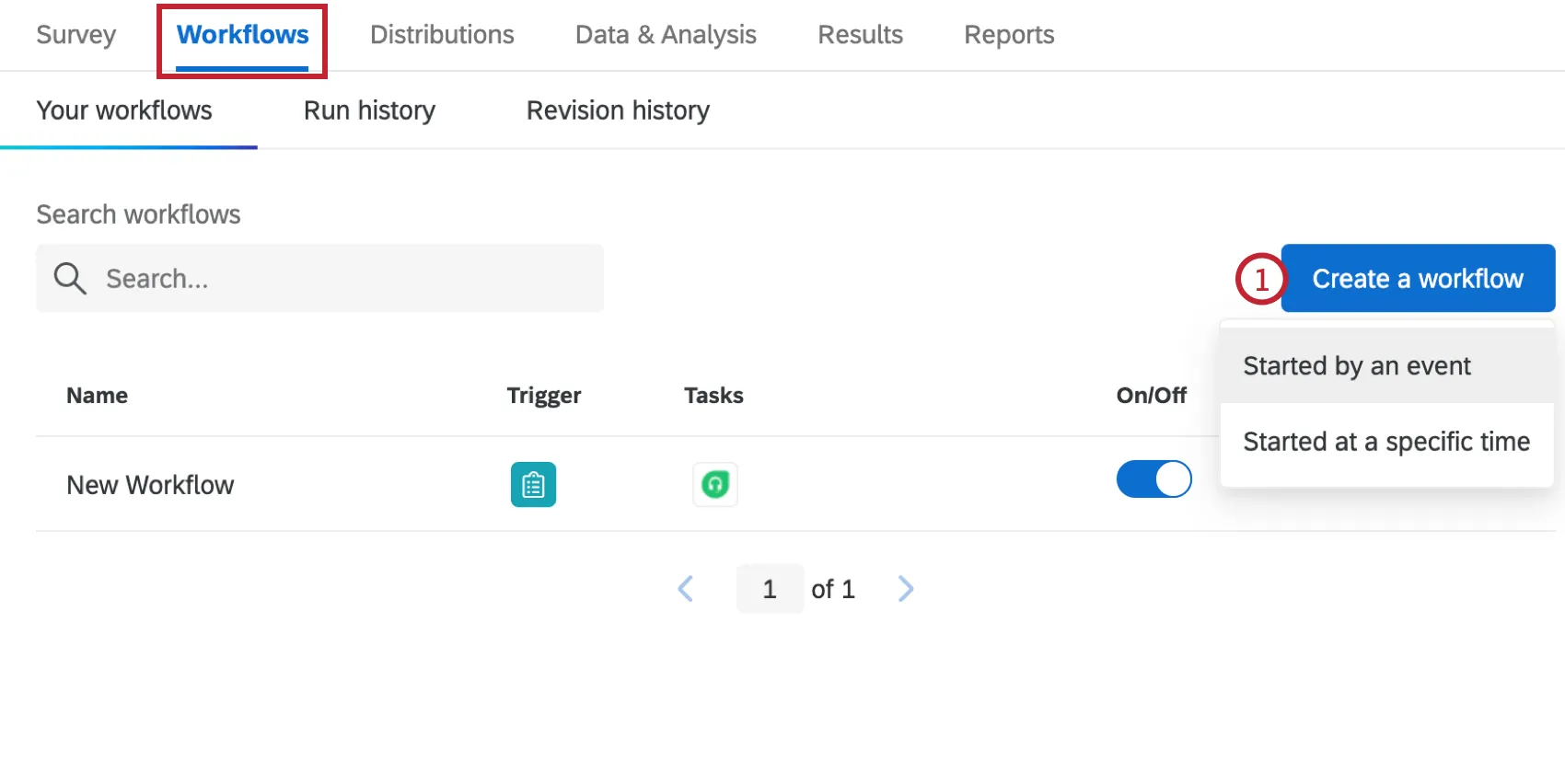 Anlegen eines neuen Workflow