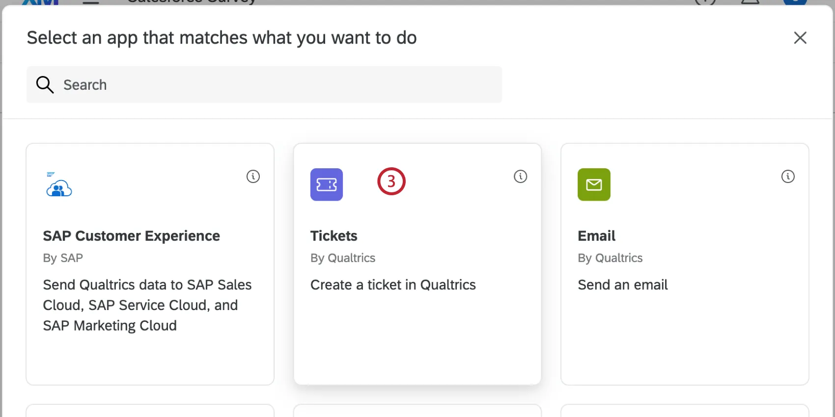 Auswahl der Ticketaufgabe