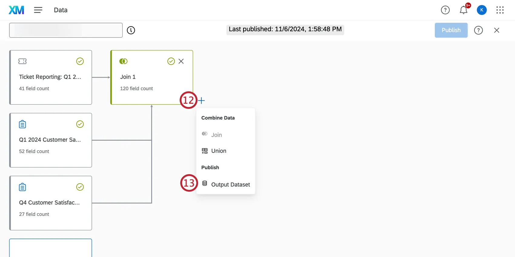 Creare un set di dati di output nel modellatore di dati