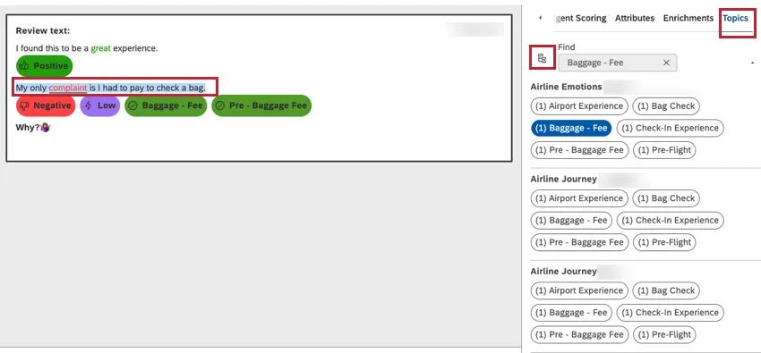 View topics assigned to sentences in the document.