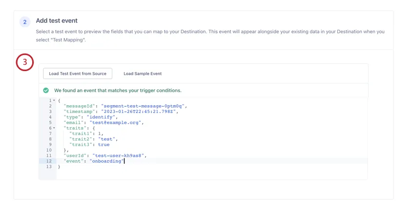 testing the event mappings