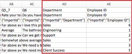 Beispiel für exportierte Metadaten