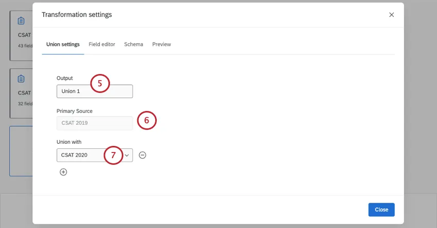 new modal called transformation window opens