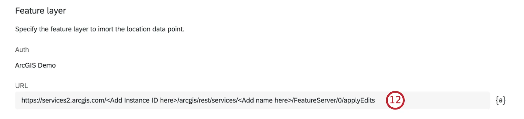 URL for the feature layer