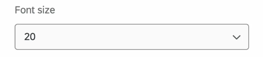 Options de police dans le volet dédition du widget Rich Text