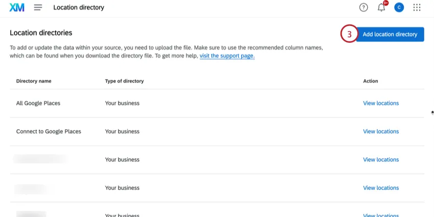 facendo clic su aggiungi directory di localizzazione