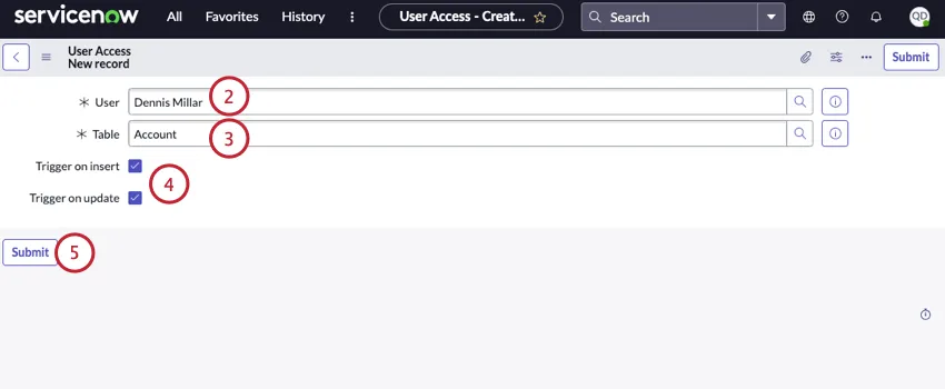 adding access for a user
