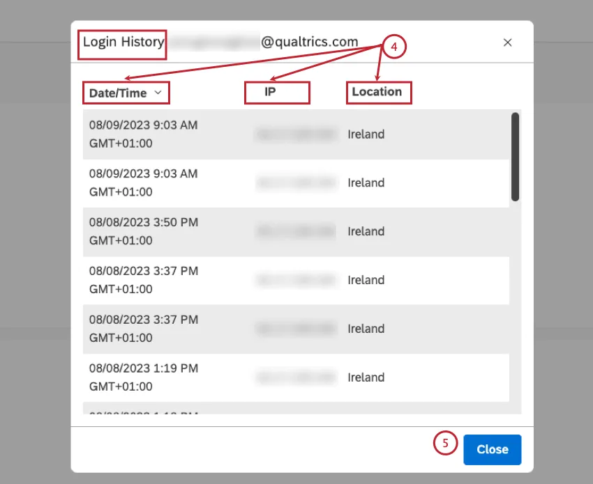 login history window