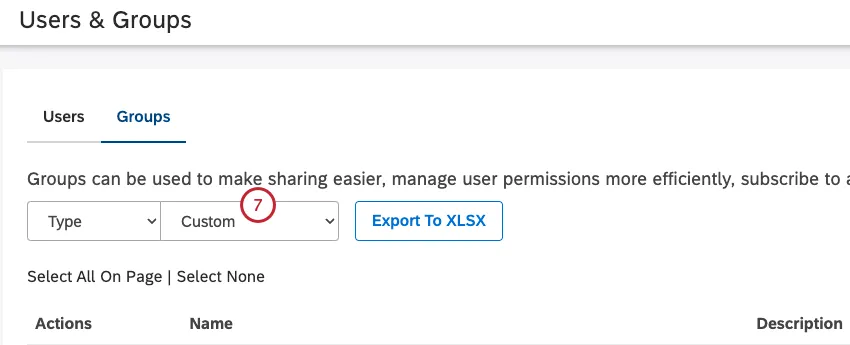 Set the Type filter to Custom.