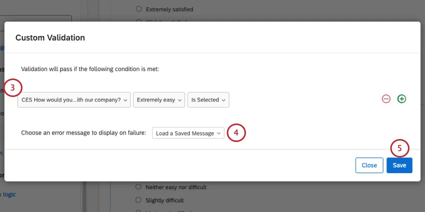 adding validation logic and selecting a message