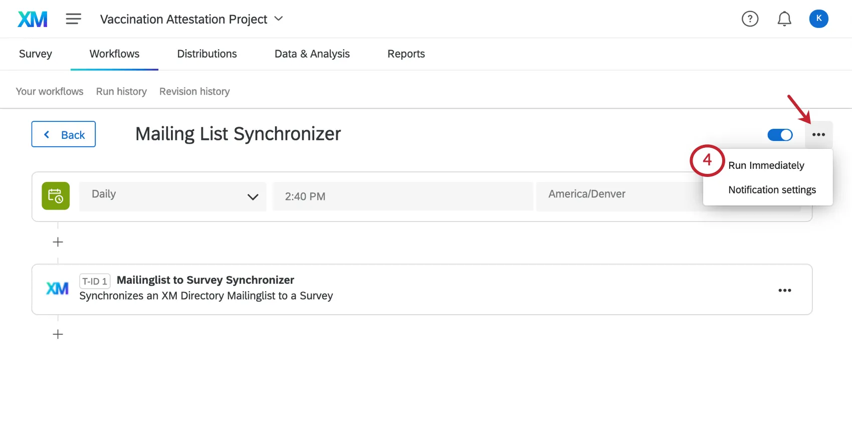 Image de létape décrite