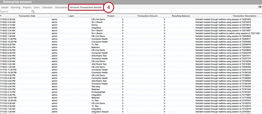 viewing transaction details