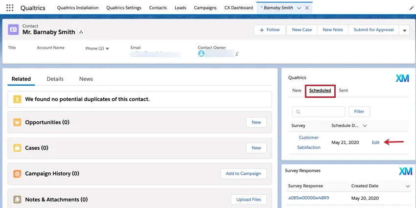 a guia agendada do widget distribuição.