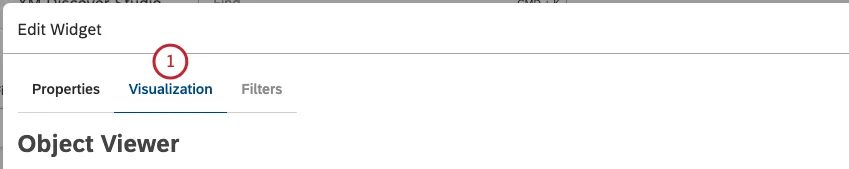 Wählen Sie die Registerkarte Visualisierung.