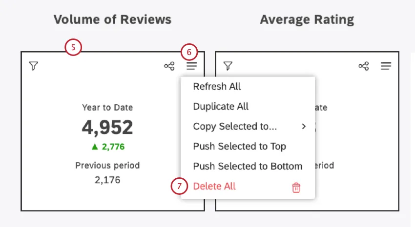 Per eliminare più widget, selezionarli premendo Shift sulla tastiera e facendo clic in un punto qualsiasi del widget.
