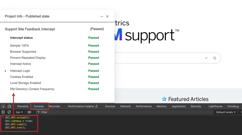 Ejecutar el fragmento de JavaScript en la consola del navegador para abrir la ventana de prueba