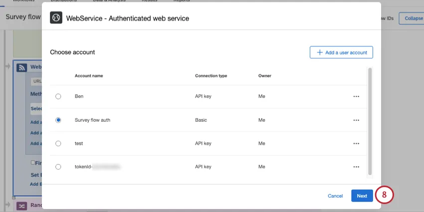 next button bottom of window