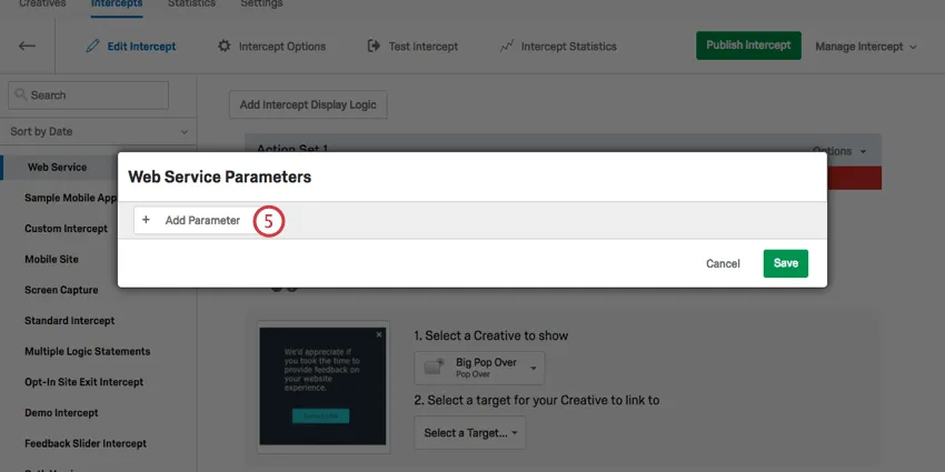 Se selecciona el servicio web y se pega una URL .