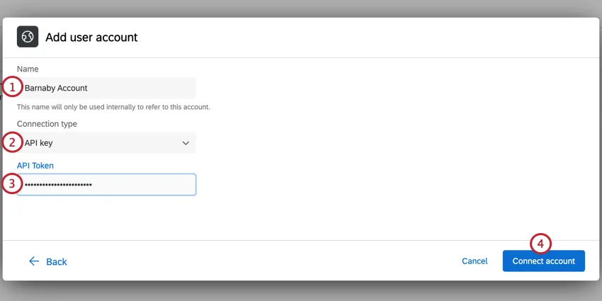 ajout dun nouveau compte API